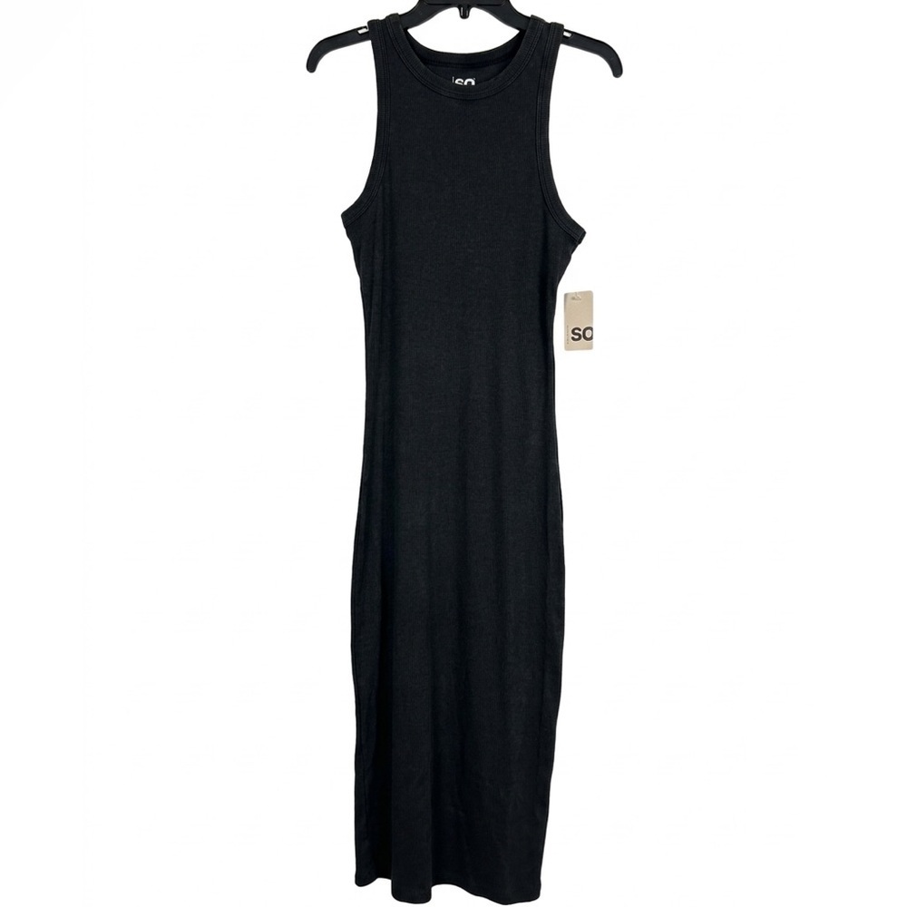 NWT ✨ Women’s Ribbed Tank Top maxi Dress- Black- size large